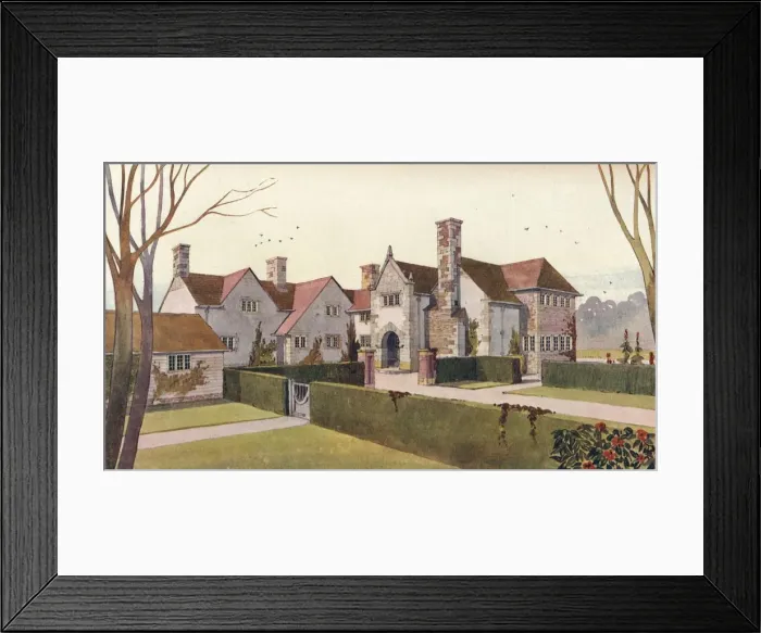 Framed Print : House at Dorchester, c1911 Framed Print : House at Dorchester, c1911