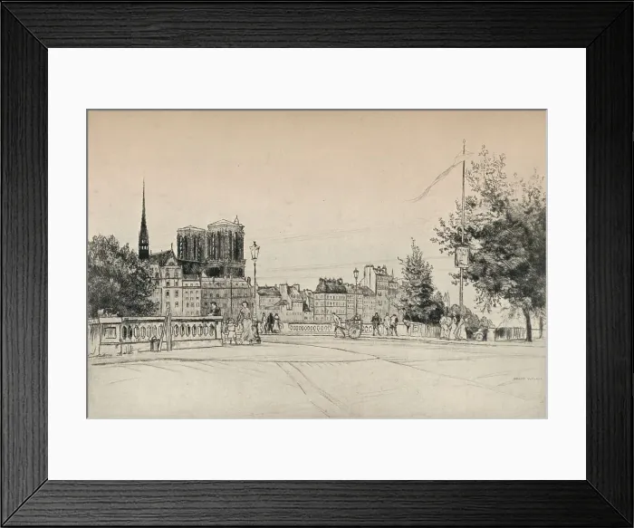Framed Print : The Towers of Notre-Dame, 1915. Artist: William Walker Framed Print : The Towers of Notre-Dame, 1915. Artist: William Walker