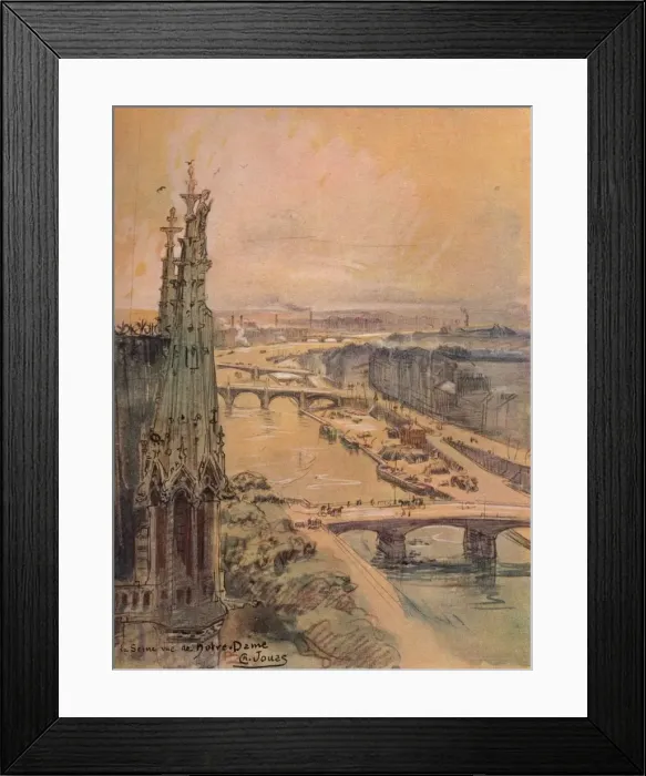 Framed Print : The Seine seen from Notre Dame, 1915. Artist: Charles Jouas Framed Print : The Seine seen from Notre Dame, 1915. Artist: Charles Jouas