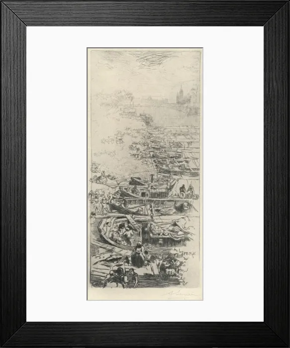 Framed Print : The Apple Market, 1915. Artist: Auguste Lepere Framed Print : The Apple Market, 1915. Artist: Auguste Lepere