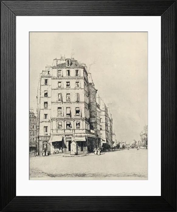 Framed Print : Old Houses on the Quay, 1915. Artist: Herman Armour Webster Framed Print : Old Houses on the Quay, 1915. Artist: Herman Armour Webster