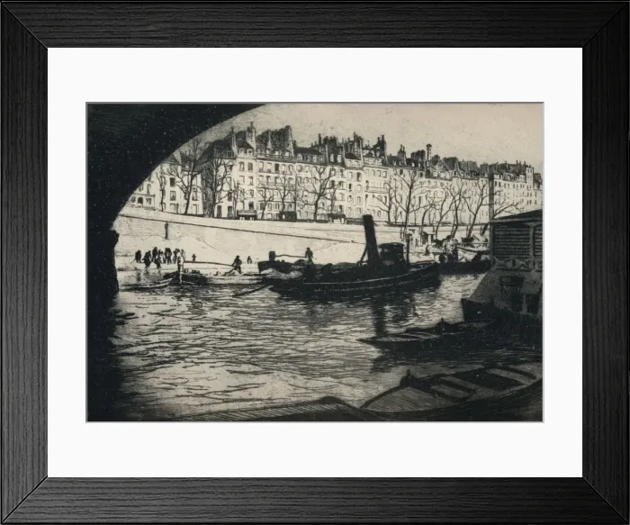 Framed Print : Quai de l Hotel de Ville, 1915. Artist: Edgar Chahine Framed Print : Quai de l Hotel de Ville, 1915. Artist: Edgar Chahine
