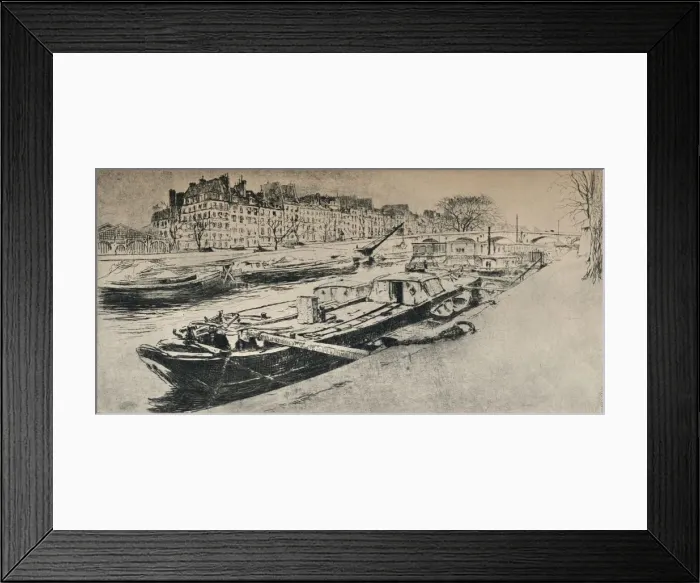Framed Print : Quai des Celestins, 1915. Artist: Edgar Chahine Framed Print : Quai des Celestins, 1915. Artist: Edgar Chahine