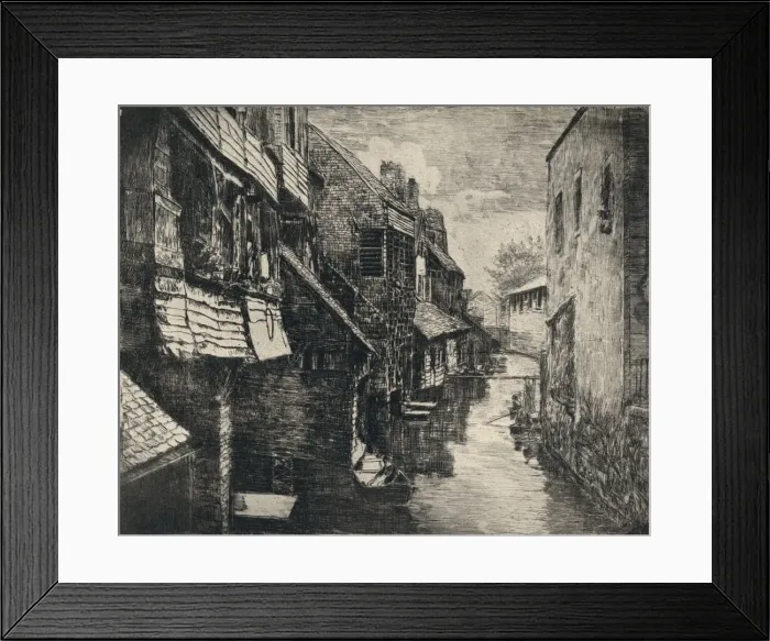 Framed Print : The River Bievre at Gentilly, 1915. Artist: P Roy Framed Print : The River Bievre at Gentilly, 1915. Artist: P Roy