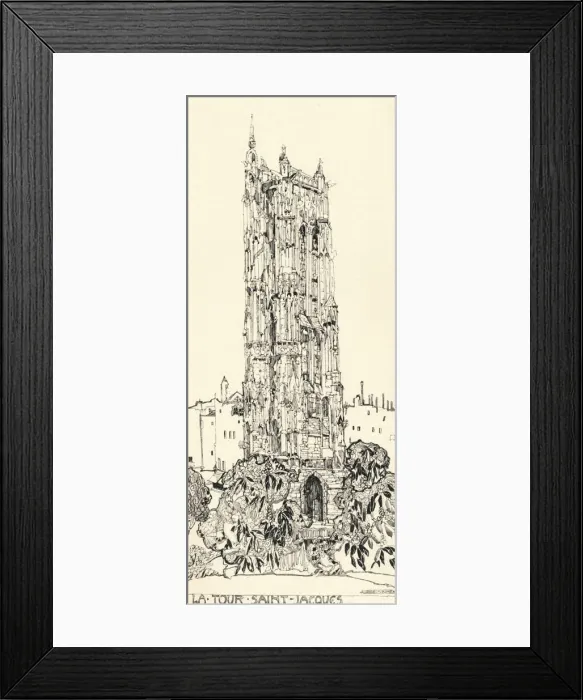 Framed Print : The Tour St Jacques, 1915. Artist: Jessie Marion King Framed Print : The Tour St Jacques, 1915. Artist: Jessie Marion King