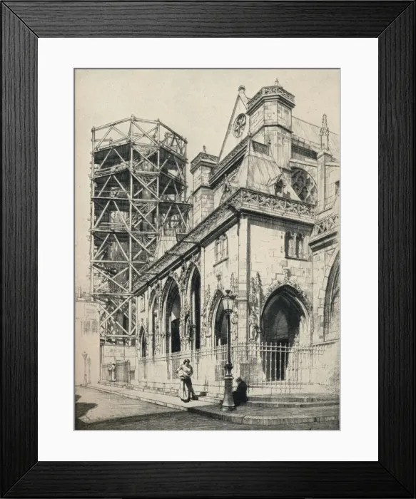 Framed Print : Church of St Germain-l Auxerrois, 1915. Artist: Raymond Ray-Jones Framed Print : Church of St Germain-l Auxerrois, 1915. Artist: Raymond Ray-Jones