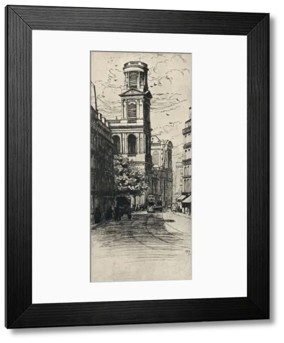 Framed Print : The Church of St Sulpice, 1915. Artist: Caroline Helena Armington Framed Print : The Church of St Sulpice, 1915. Artist: Caroline Helena Armington