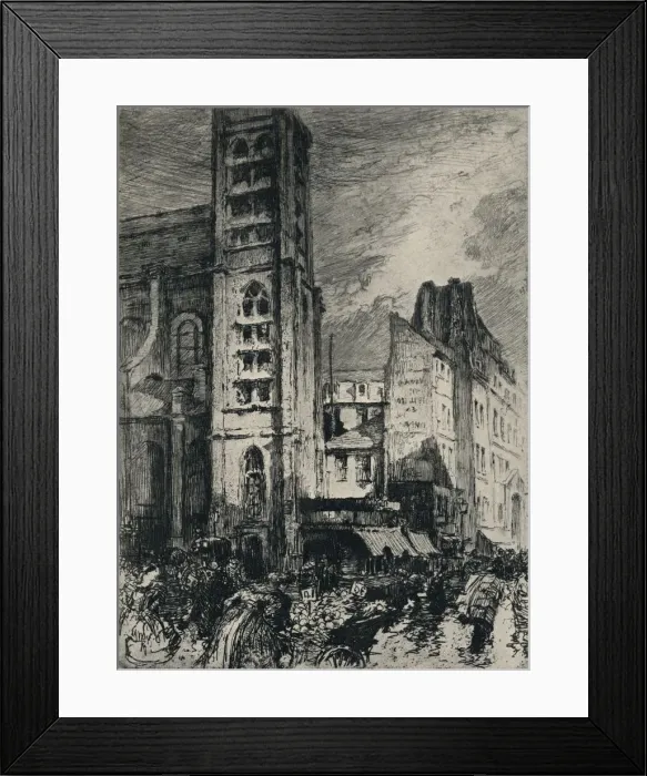 Framed Print : Church of St Nicholas-du-Chardonnet, 1915. Artist: PA Bouroux