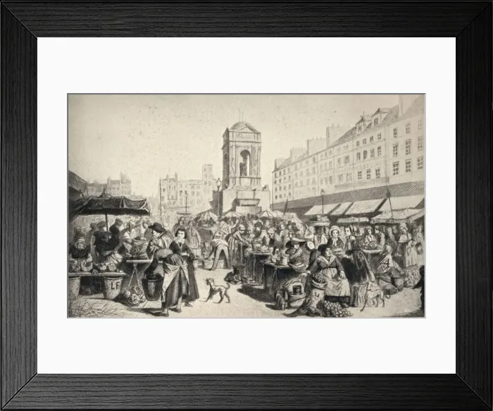 Framed Print : The Marche des Innocents, 1915. Artist: Leopold Flameng Framed Print : The Marche des Innocents, 1915. Artist: Leopold Flameng