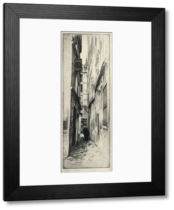 Framed Print : Rue du Chat Qui Peche, 1915. Artist: Raymond Ray-Jones Framed Print : Rue du Chat Qui Peche, 1915. Artist: Raymond Ray-Jones