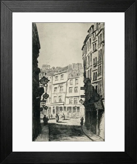 Framed Print : Rue de La Harpe, 1915. Artist: George T Plowman Framed Print : Rue de La Harpe, 1915. Artist: George T Plowman