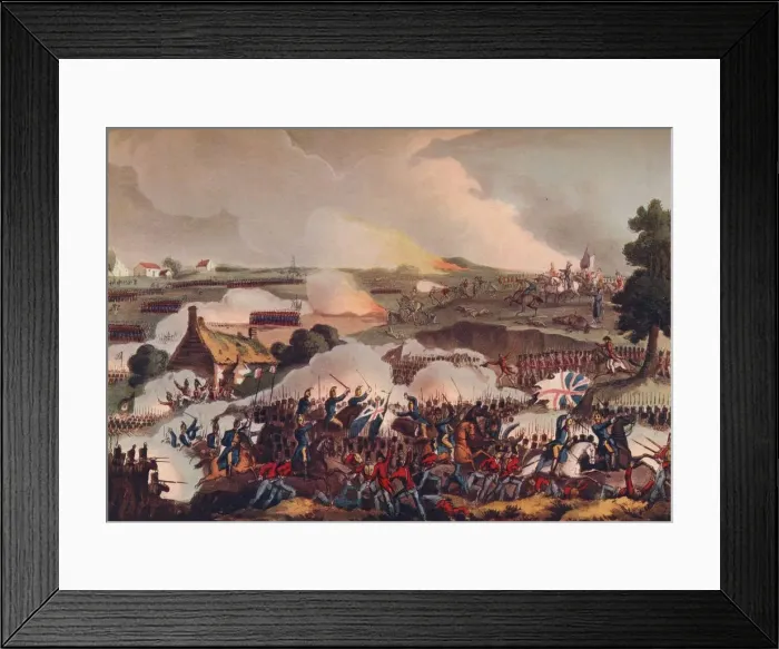 Framed Print : The Centre of the British Army in Action at the Battle of Waterloo, 19th century (1909). Artist: Thomas Sutherland Framed Print : The Centre of the British Army in Action at the Battle of Waterloo, 19th century (1909). Artist: Thomas Sutherland