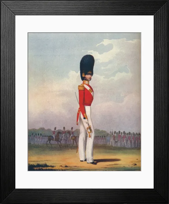 Framed Print : Officer, Grenadier Guards, 19th century (1909). Artists: Ralph Nevill, L Mansion,s Eschauzier Framed Print : Officer, Grenadier Guards, 19th century (1909). Artists: Ralph Nevill, L Mansion,s Eschauzier