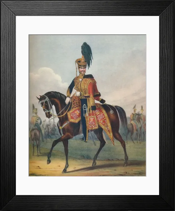 Framed Print : Officer of the 10th (the Prince of Waless Own) Royal Regiment of Hussars, 19th century (1909). Artists: Ralph Nevill, L Mansion,s Eschauzier Framed Print : Officer of the 10th (the Prince of Waless Own) Royal Regiment of Hussars, 19th century (1909). Artists: Ralph Nevill, L Mansion,s Eschauzier