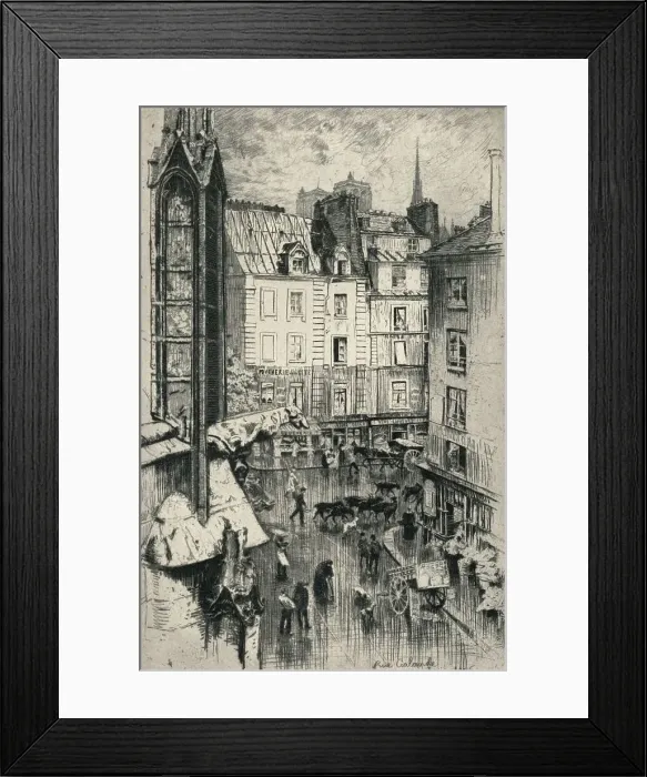 Framed Print : Rue Galande, 1915. Artist: Charles Jouas Framed Print : Rue Galande, 1915. Artist: Charles Jouas