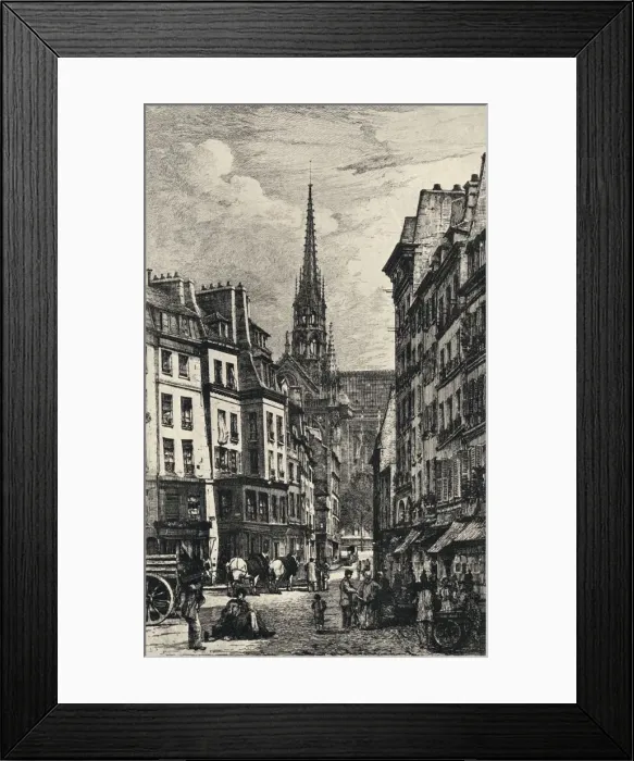 Framed Print : Place Maubert, 1915. Artist: Lucien Gautier Framed Print : Place Maubert, 1915. Artist: Lucien Gautier