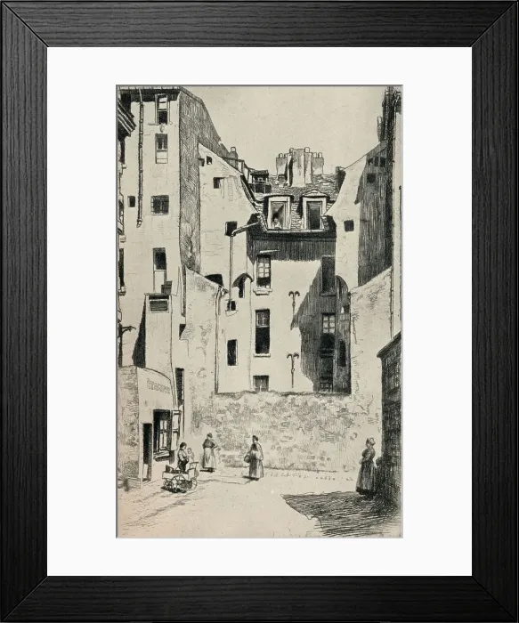 Framed Print : Impasse du Boeuf, 1915. Artist: Otto J Schneider Framed Print : Impasse du Boeuf, 1915. Artist: Otto J Schneider