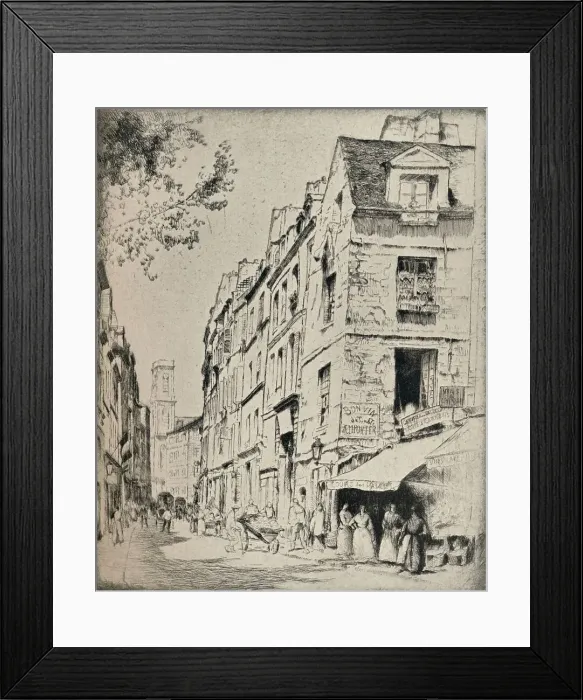 Framed Print : Cour des Halles, Rue St Jacques, 1915. Artist: Bror Julius Olsson Nordfeldt Framed Print : Cour des Halles, Rue St Jacques, 1915. Artist: Bror Julius Olsson Nordfeldt