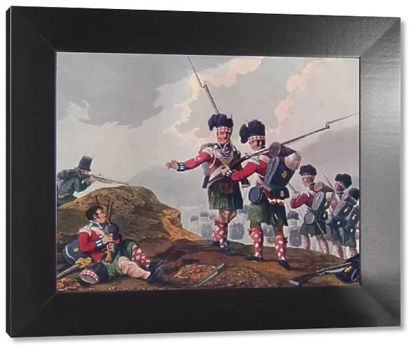 Bravery of a Piper of the 11th Highland Regiment, at the Battle of Vimiera, c1820 (1909). Artist: Clark & Dubourg