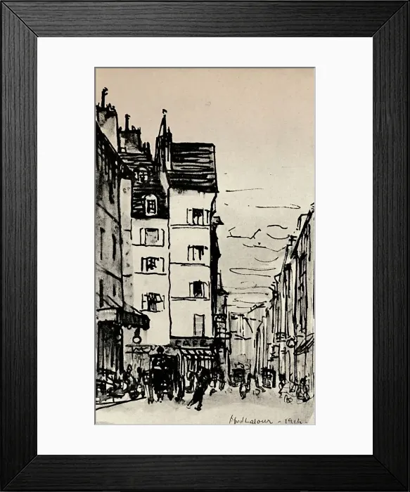 Framed Print : Rue de Seine, 1915. Artist: Alfred Latour Framed Print : Rue de Seine, 1915. Artist: Alfred Latour