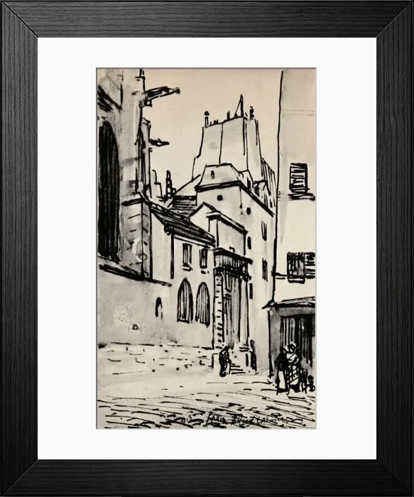 Framed Print : Rue des Barres, 1915. Artist: Alfred Latour Framed Print : Rue des Barres, 1915. Artist: Alfred Latour