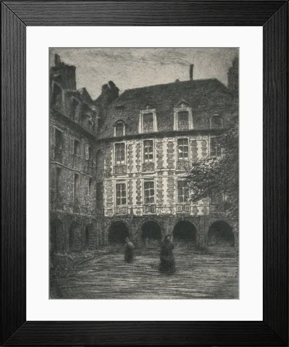 Framed Print : Maison de Victor Hugo, Places des Vosges, 1915. Artist: George T Plowman Framed Print : Maison de Victor Hugo, Places des Vosges, 1915. Artist: George T Plowman