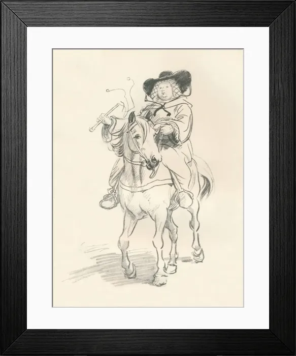 Framed Print : Preliminary sketch for The Wife of Bath, c1917. Artist: Hugh Thomson Framed Print : Preliminary sketch for The Wife of Bath, c1917. Artist: Hugh Thomson