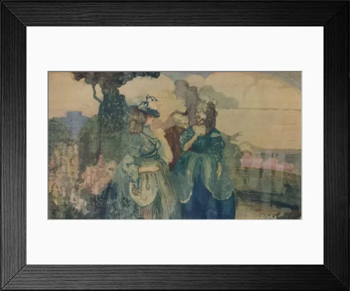 Framed Print : In the Blue Country or Colloque Sentimentale, c1895. Artist: Charles Conder Framed Print : In the Blue Country or Colloque Sentimentale, c1895. Artist: Charles Conder