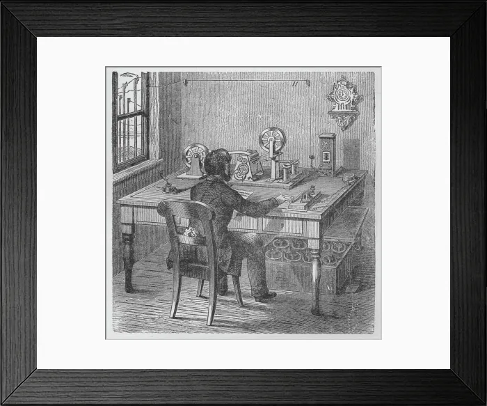 Framed Print : Transmitting a message, 1894 Framed Print : Transmitting a message, 1894