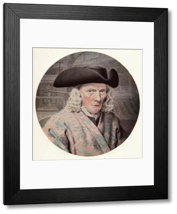 Framed Print : Izaak Enschede (1681-1761), founder of the printing company Royal Joh. Enschede, c18th century