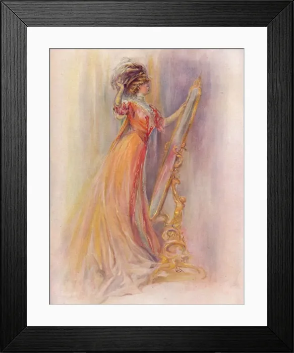 Framed Print : A Fashion Study, c1908. Artist: Hubner & Wilson Framed Print : A Fashion Study, c1908. Artist: Hubner & Wilson