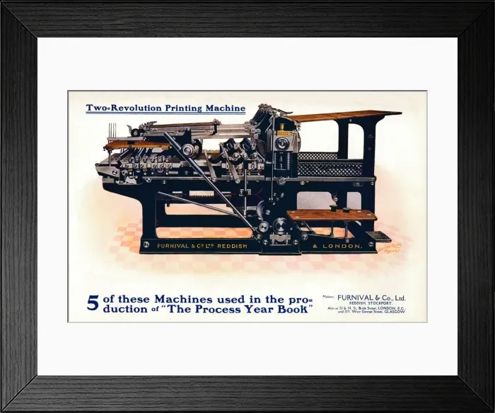 Framed Print : Two-Revolution Printing Machine, c1908. Artist: Burton-Rake Framed Print : Two-Revolution Printing Machine, c1908. Artist: Burton-Rake