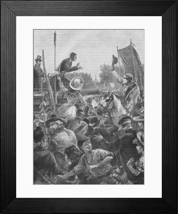 Framed Print : Reform demonstration in Hyde Park, London, 19th century (1906) Framed Print : Reform demonstration in Hyde Park, London, 19th century (1906)