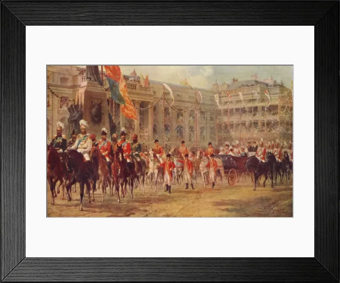 Framed Print : The Queens Jubilee Procession on the Way to Westminster Abbey, June 21, 1887, 1906. Artist: R Dudley