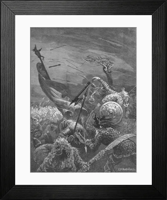 Framed Print : Death of King Harold at the Battle of Hastings, 1066 (1905) Framed Print : Death of King Harold at the Battle of Hastings, 1066 (1905)