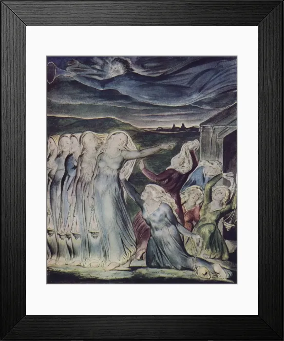 Framed Print : The Parable of the Wise and Foolish Virgins, c1800. Artist: William Blake Framed Print : The Parable of the Wise and Foolish Virgins, c1800. Artist: William Blake