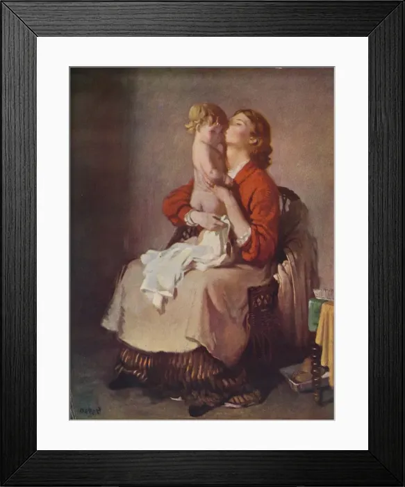 Framed Print : Lady Orpen and Child, 1935. Artist: William Newenham Montague Orpen Framed Print : Lady Orpen and Child, 1935. Artist: William Newenham Montague Orpen