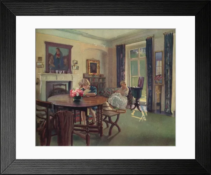 Framed Print : A June Interior, c1923. Artist: Louis Ginnett Framed Print : A June Interior, c1923. Artist: Louis Ginnett