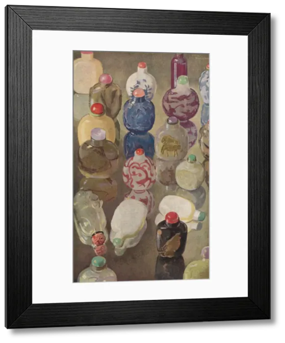 Framed Print : Chinese Snuff Bottles, c1923. Artist: George Sheringham Framed Print : Chinese Snuff Bottles, c1923. Artist: George Sheringham