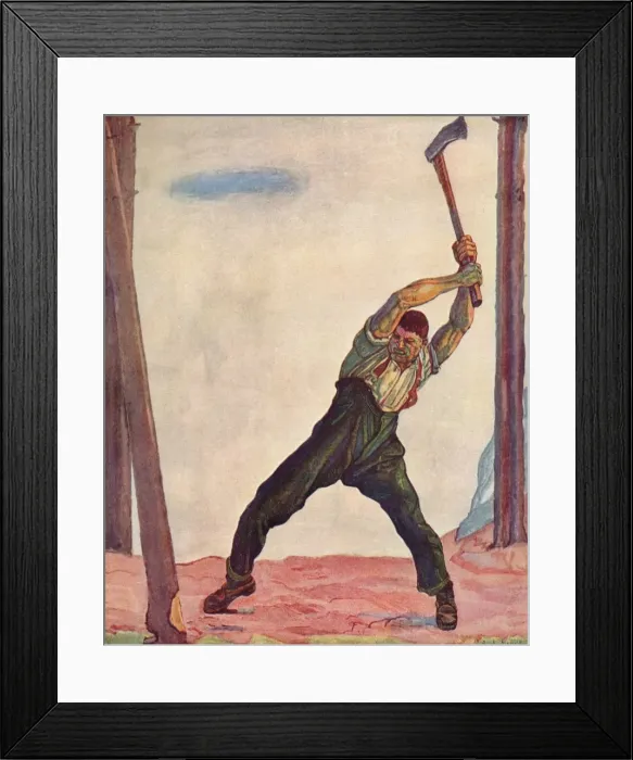 Framed Print : The Woodcutter, 1910. Artist: Ferdinand Hodler Framed Print : The Woodcutter, 1910. Artist: Ferdinand Hodler