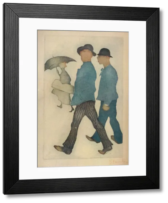 Framed Print : Les Deux Gigolos, 1898. Artist: Theophile Alexandre Steinlen Framed Print : Les Deux Gigolos, 1898. Artist: Theophile Alexandre Steinlen