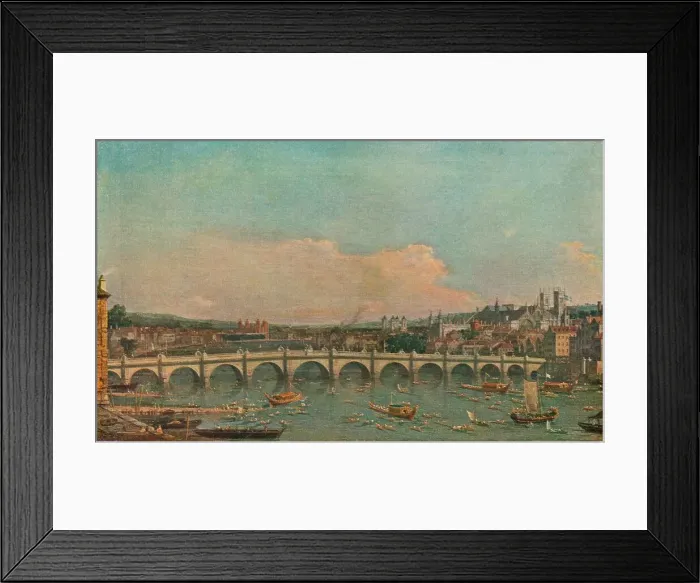 Framed Print : Westminster Bridge, c1746. Artist: Canaletto Framed Print : Westminster Bridge, c1746. Artist: Canaletto