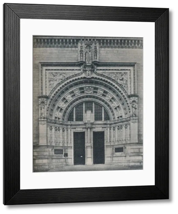 Framed Print : Main Entrance, Victoria and Albert Museum, With Scuplture by Alfred Drury, c1909 Framed Print : Main Entrance, Victoria and Albert Museum, With Scuplture by Alfred Drury, c1909
