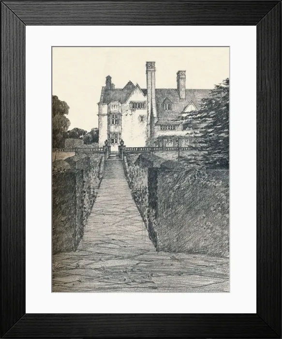 Framed Print : Tirley Court, Cheshire: East Side, 1908. Artist: Charles Edward Mallows Framed Print : Tirley Court, Cheshire: East Side, 1908. Artist: Charles Edward Mallows