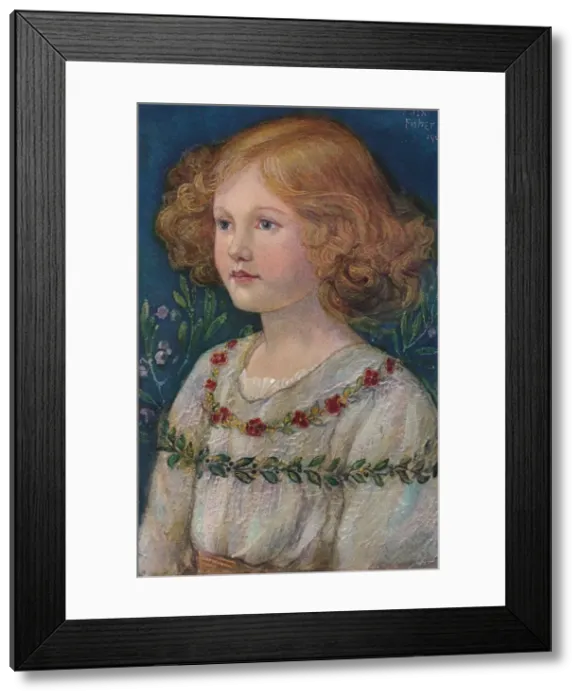 Framed Print : Portrait in enamel of Rosemary, Daughter of John, c1909. Artist: Alexander Fisher Framed Print : Portrait in enamel of Rosemary, Daughter of John, c1909. Artist: Alexander Fisher