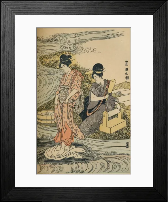 Framed Print : Washing Linen, c1800. Artist: Utagawa Toyokuni Framed Print : Washing Linen, c1800. Artist: Utagawa Toyokuni