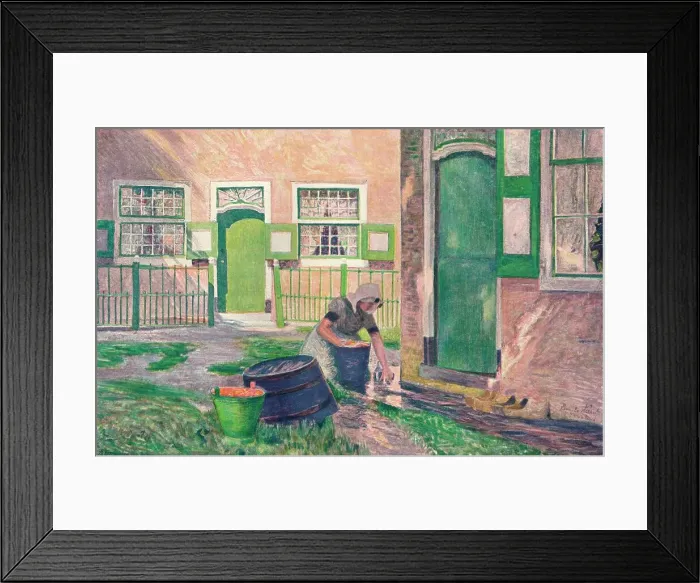 Framed Print : Ferme en Zud-Beveland, c1899. Artist: Emile Claus Framed Print : Ferme en Zud-Beveland, c1899. Artist: Emile Claus