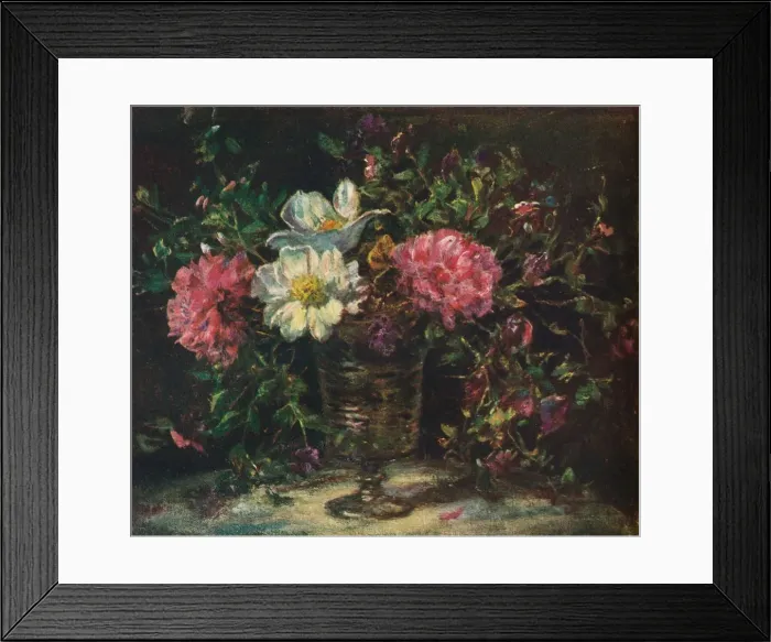 Framed Print : Peonies, c1919. Artist: Mark Fisher Framed Print : Peonies, c1919. Artist: Mark Fisher