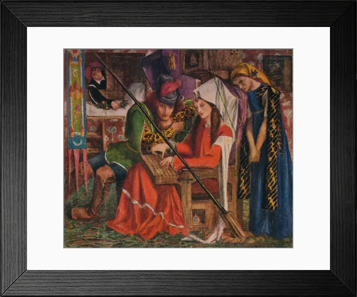 Framed Print : The Tune of Seven Towers, 1857. Artist: Dante Gabriel Rossetti Framed Print : The Tune of Seven Towers, 1857. Artist: Dante Gabriel Rossetti
