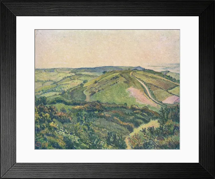 Framed Print : View from the Hill, Fishpond, c1913. Artist: Lucien Pissaro Framed Print : View from the Hill, Fishpond, c1913. Artist: Lucien Pissaro